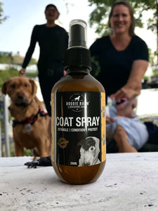 DOG Coat Spray Conditioner and Detangler Grooming Essential. Formulated to moisturize and promote healthy, nourished dog coats