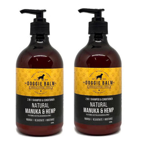 DoggieBalm Natural Manuka & Hemp Shampoo and Conditioner