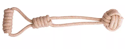 Hemp Rope Toy with Chew Ball & Handle – The Doggie Balm Co.
